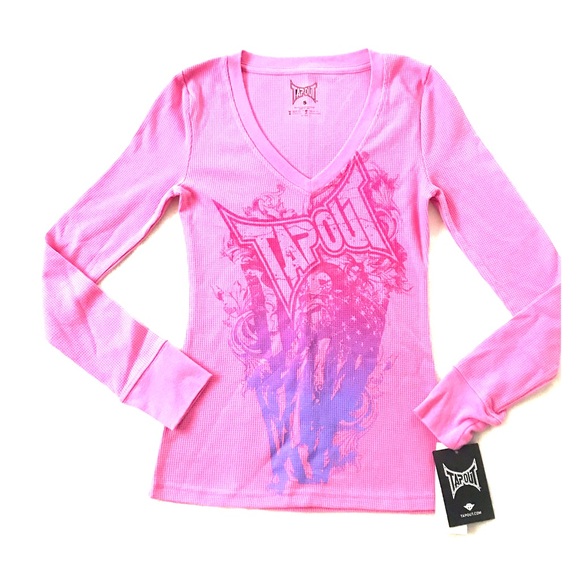 Tapout Tops - Women’s Pink Long Sleeve TAPOUT Top